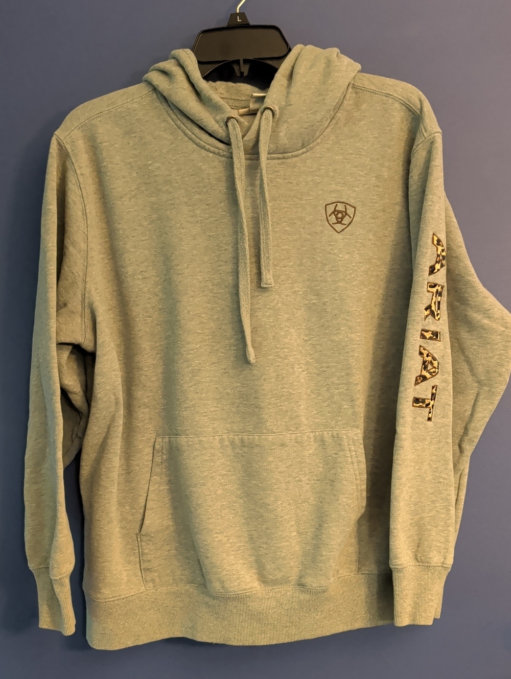 Heather Green Pullover Hoodie with Ariat Logo - Women